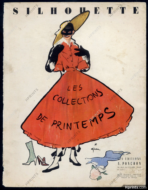 René Gruau 1948 Silhouette Magazine Cover