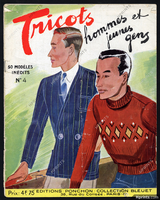 René Gruau 1938 (?) Magazine Cover