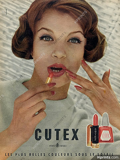 Cutex (Cosmetics) 1957 Lipstick, Nail Polish