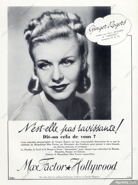 Max Factor (Cosmetics) 1938 Ginger Rogers "Amanda"
