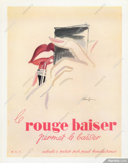 Rouge Baiser 1947 Lipstick, Making-up, Léon Bénigni
