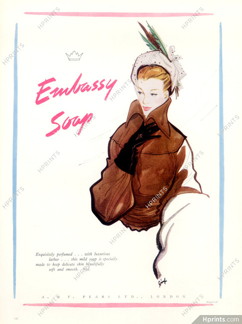 A & F. Pears (Cosmetics) 1949 Embassy Soap
