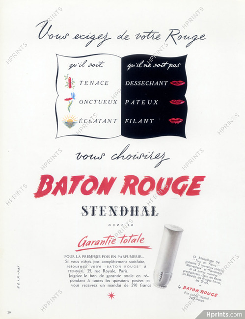 Stendhal (Cosmetics) 1954 Lipstick