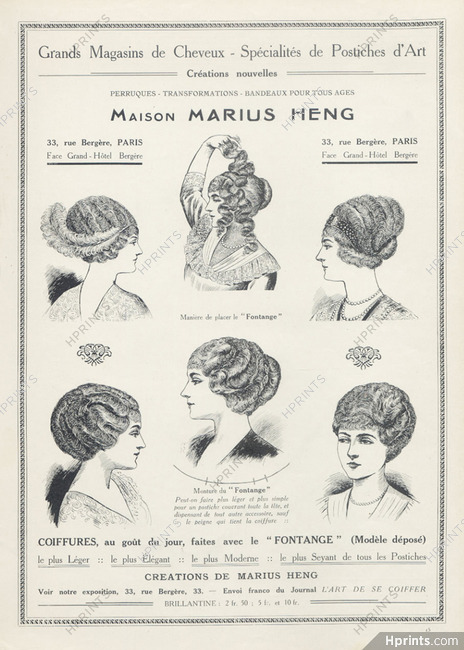 Marius Heng (Hairstyle) 1912 Hairpiece Wig