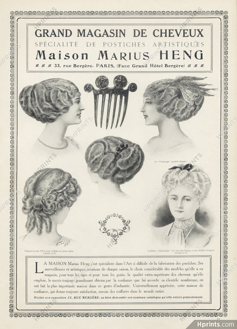Marius Heng (Hairstyle) 1912 Wig, Hairpiece