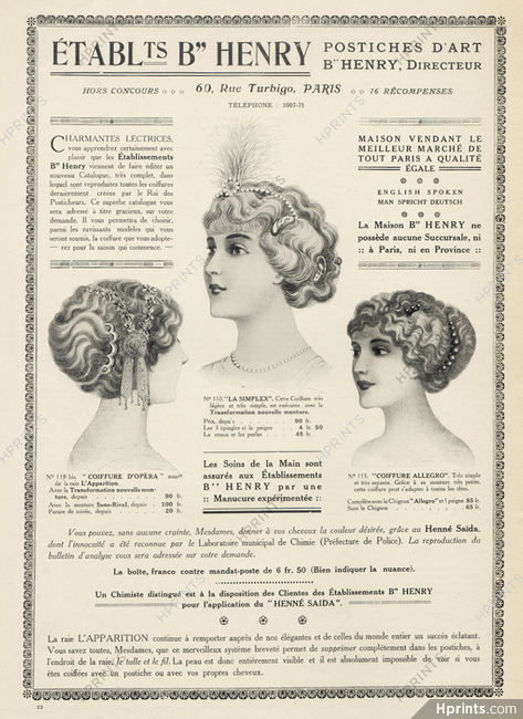Henry (Hairstyle) 1912 Hairpiece Wig