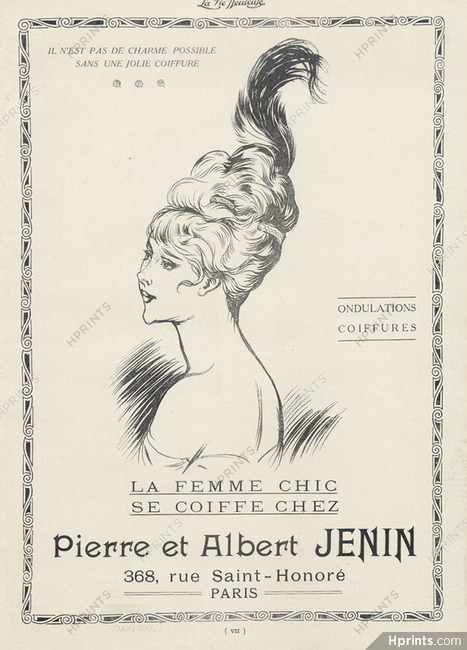 Pierre & Albert Jenin (Hairstyle) 1914 Hairpiece Wig