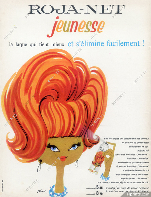Roja (Cosmetics) 1963 Roja-Net, Delorme, Hairstyle