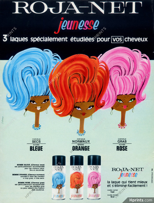 Roja (Cosmetics) 1964 Roja-Net, Delorme, Hairstyle