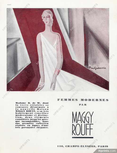 Maggy Rouff (Couture) 1929 Paul Valentin