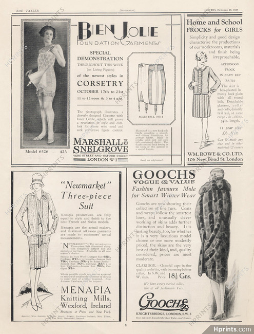 Marshalls & Snelgrove (Corsetmaker) 1927