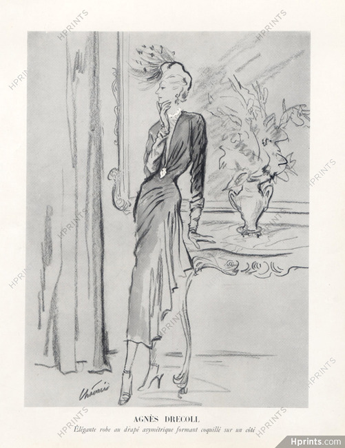Agnès-Drecoll (Couture) 1949 Evening Gown, Chavarri