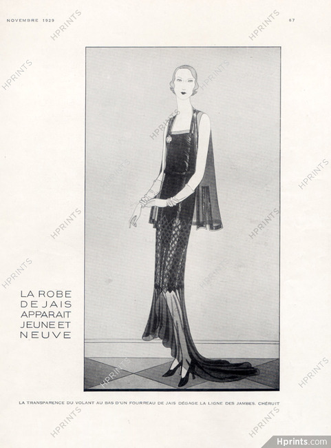 Chéruit (Couture) 1929 Evening Gown, Douglas Pollard