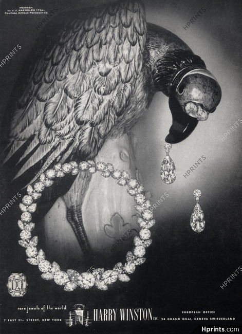 Harry Winston (High Jewelry) 1957 Antique Porcelain Meissen, bird