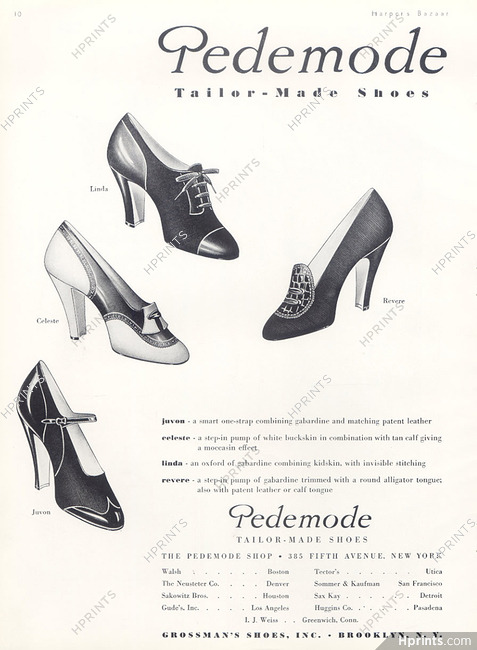 Pedemode (Shoes) 1937 Grossman's Shoes