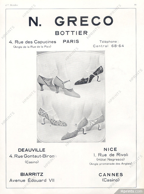N. Greco (Shoes) 1924 Bottier