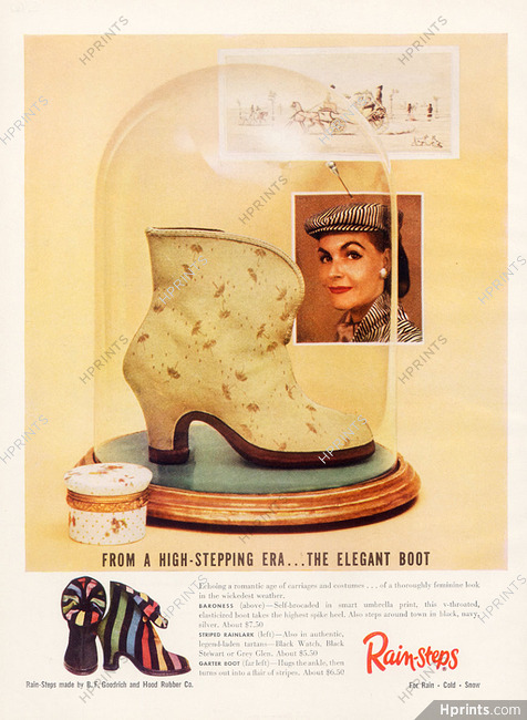 B. F. Goodrich and Hood Rubber C° (Shoes) 1956 Rain-Steps Boot