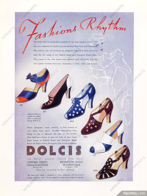 Dolcis (Shoes) 1937 — Advertisement