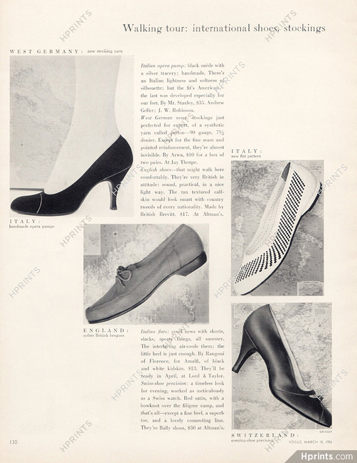 Bally, Brevitt, Rangoni, Stanley (Shoes) 1956