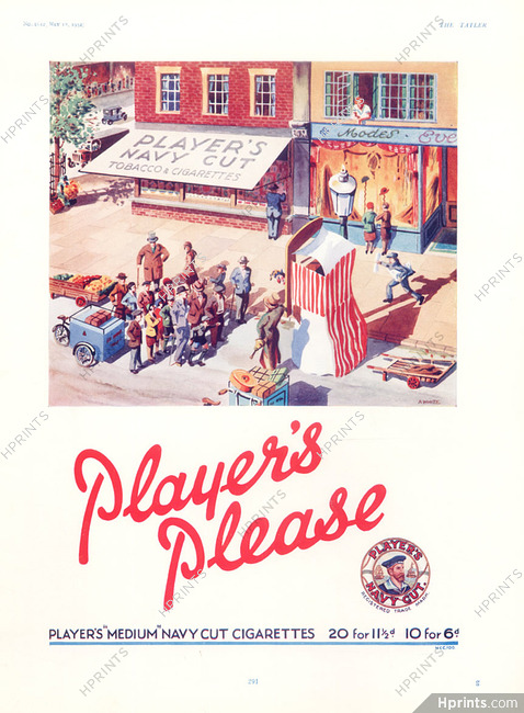 Player's (Cigarettes, Tobacco Smoking) 1932 "Guignol" A. White