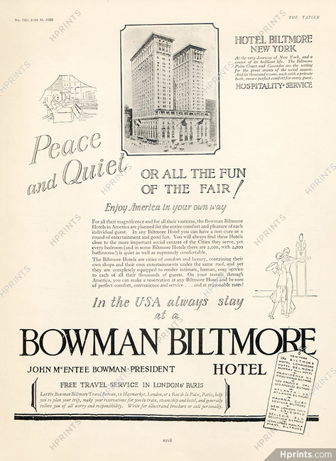 Hotel Bowman Biltmore New York (Hotel) 1926