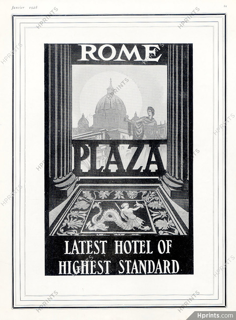 Hotel Plaza Rome (Hotel) 1928