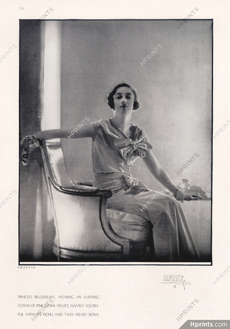 Chantal (Couture) 1930 Princesse Belosselsky, Demeyer