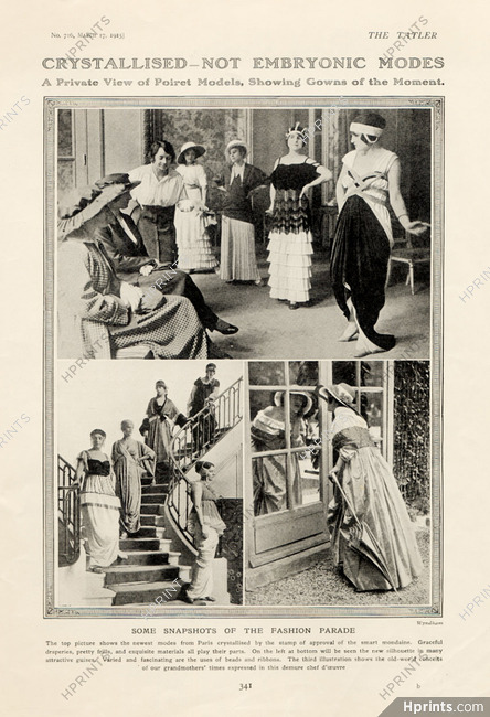 Paul Poiret 1915 A Private View of Poiret Models, Showing Gowns of the Moment