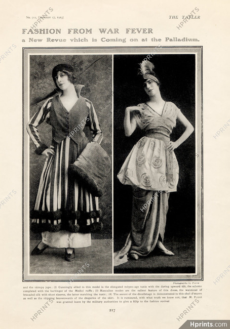 Paul Poiret 1915 New Revue at the Palladium "Venus, Limited"