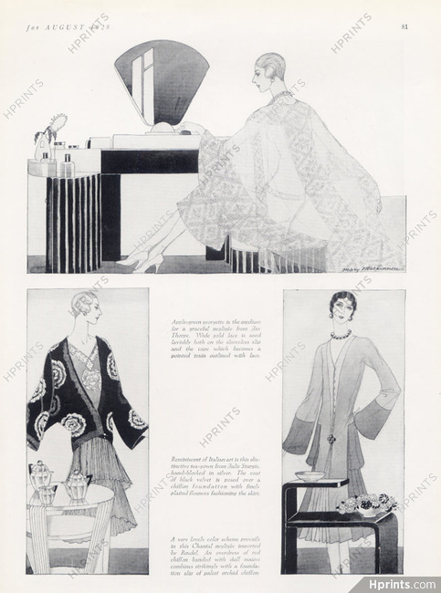 Chantal, Jay Thorpe, Julie Sturgis 1928 Negligée, Tea-Gowns, Mary Mac Kinnon