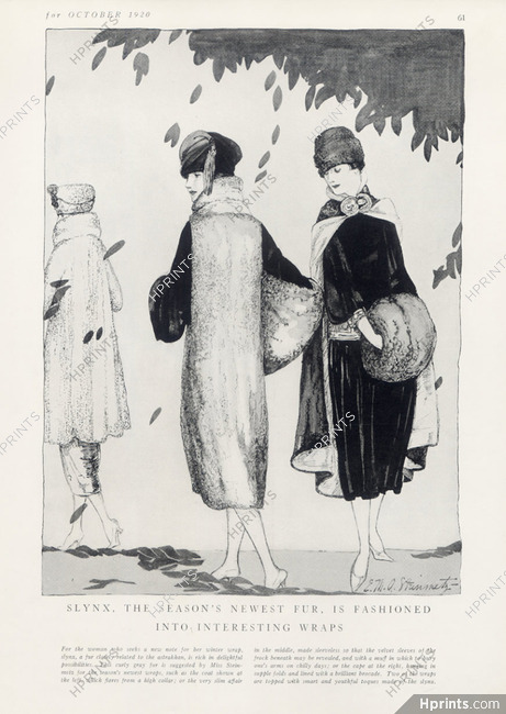 Miss Steinmetz 1920 Fur Coats, Muff
