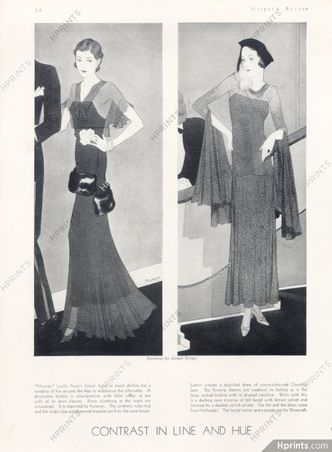 Lucile Paray & Jeanne Lanvin (Couture) 1930 Joseph Bolgar