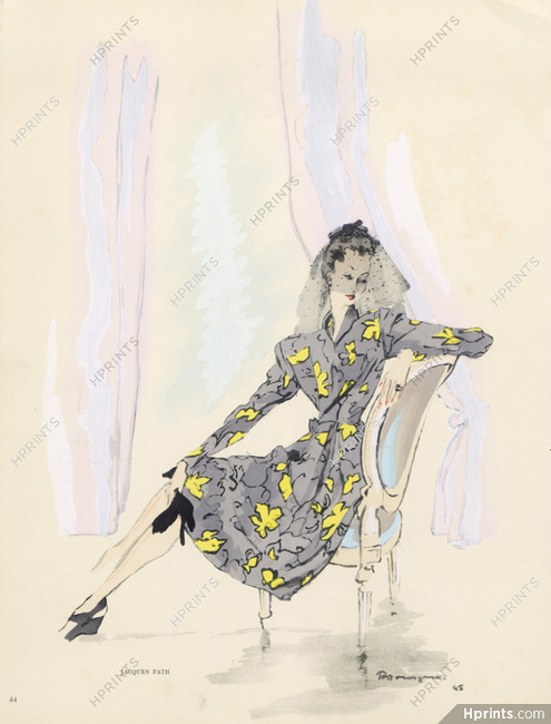 Jacques Fath 1945 Summer Dress, Pierre Mourgue