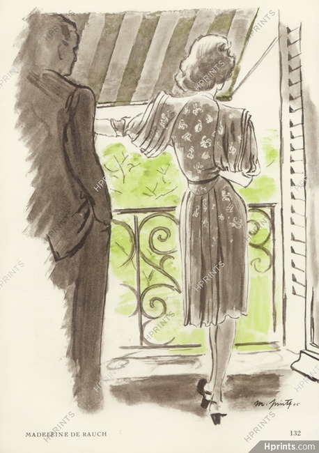 Madeleine de Rauch 1945 Pinta Fashion Illustration