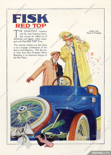Fisk (Tires) 1916 Red Top