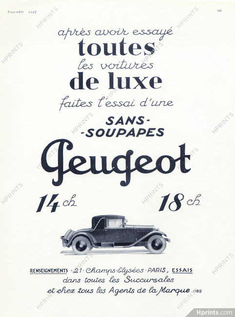 Peugeot (Cars) 1927