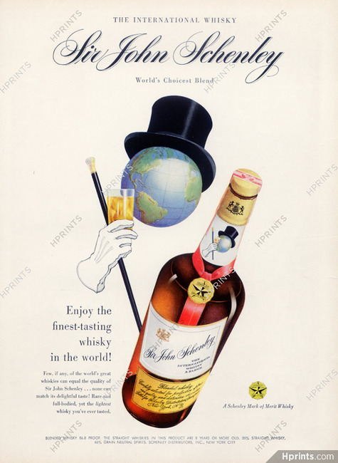 Sir John Schenley (Whisky) 1951