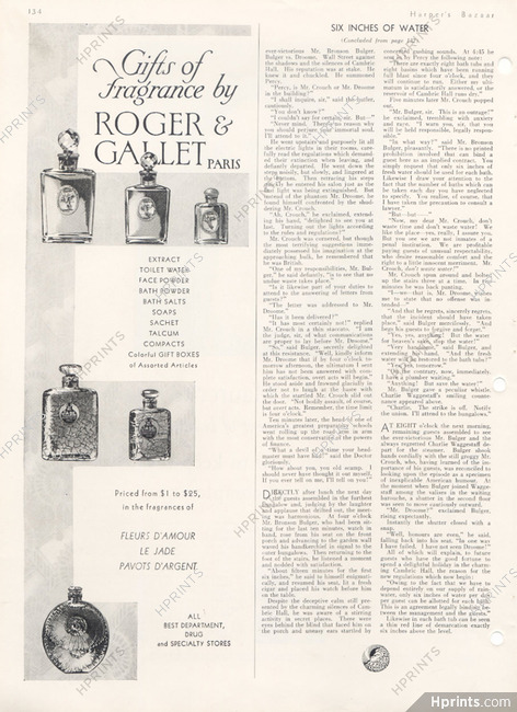 Roger & Gallet (Perfumes) 1930 Pavots D'Argent, Le Jade, Fleurs d'Amour...