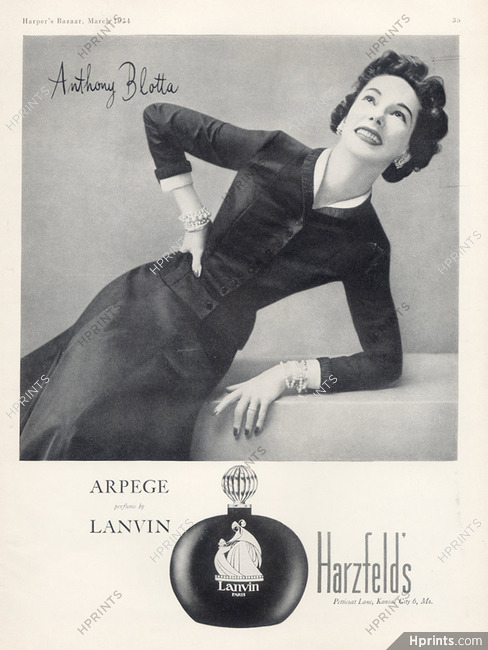 Lanvin (Perfumes) 1954 "Arpège" Fashion Suit Anthony Blotta