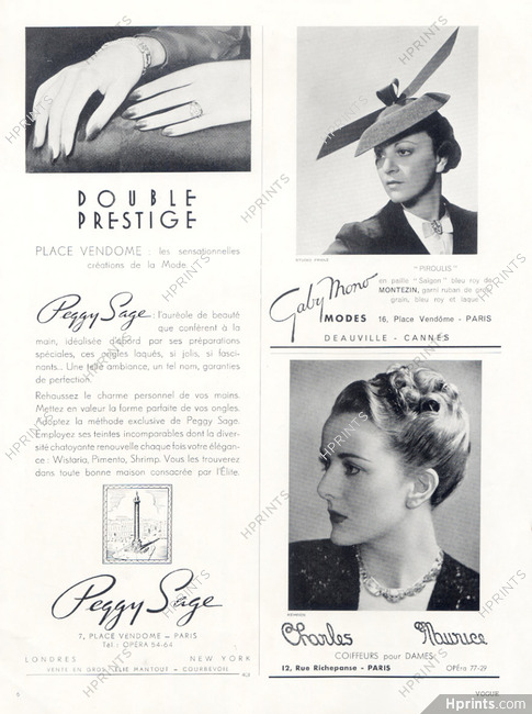 Peggy Sage (Cosmetics) 1938