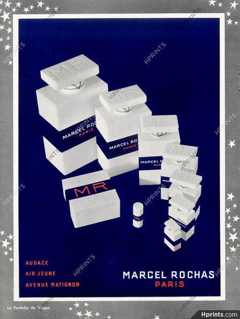 Marcel Rochas (Perfumes) 1936 Audace, Air Jeune, Avenue Matignon