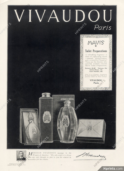 Vivaudou (Cosmetics & Perfumes) 1917 Mavis, Monsieur Vivaudou's