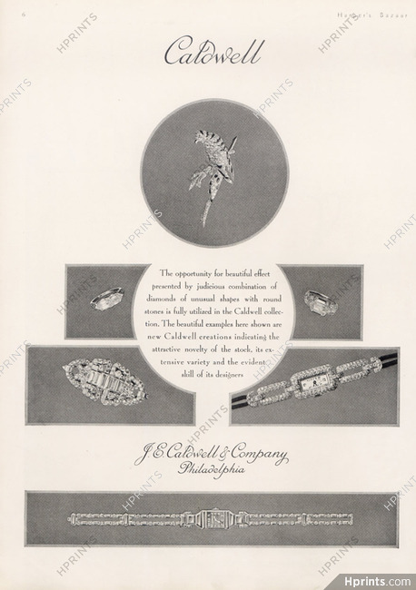 Caldwell & Company (Jewels) 1930 clip Bird, Watch, Rings