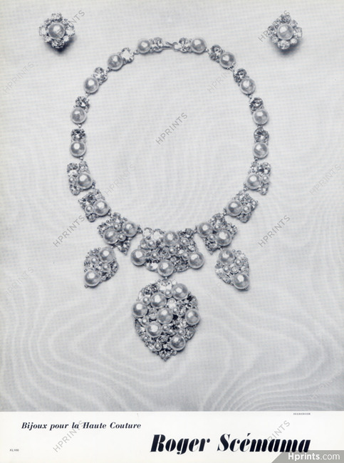 Roger Scemama 1958 Necklace, Earrings