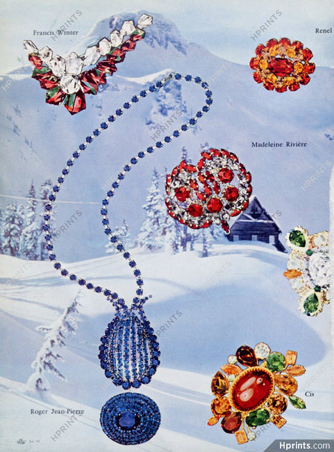 Swarovski & Co. 1961 Francis Winter, Renel, Madeleine Rivière, Cis, Roger Jean-Pierre