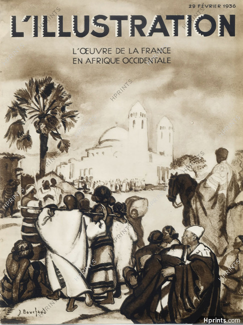 J. Bouchaud 1936 Cover "l'oeuvre de la France en Afrique occidentale"