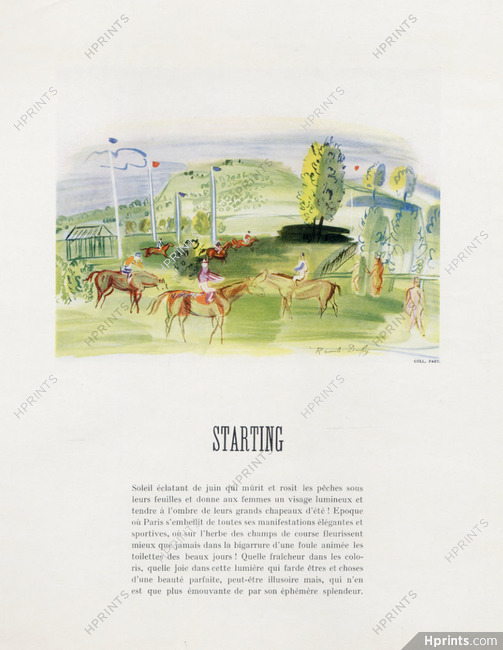 Starting, 1947 - Raoul Dufy Horse Racing