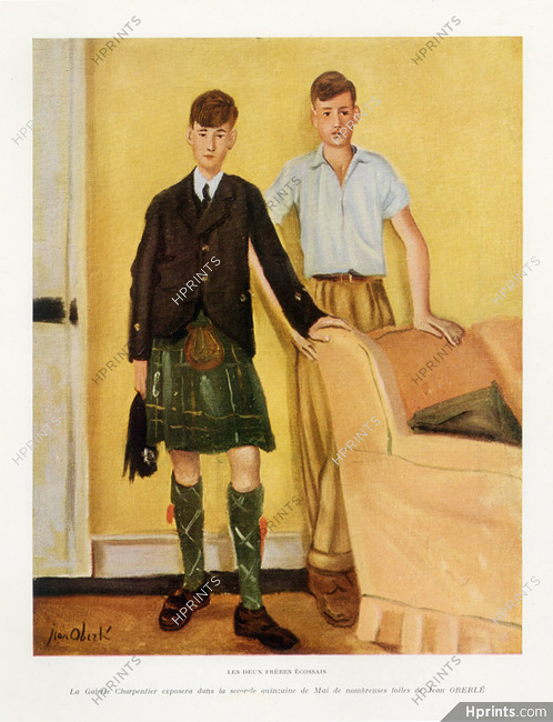 Jean Oberlé 1947 "Les deux Frères Ecossais" Both Scottish Brothers