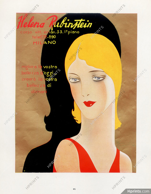 Helena Rubinstein 1936 Lipstick, Hairstyle