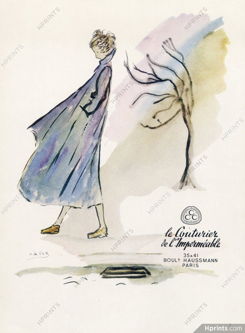 CCC (Comptoir Commercial Caoutchouc) 1951 Huguette de Vos, Raincoat